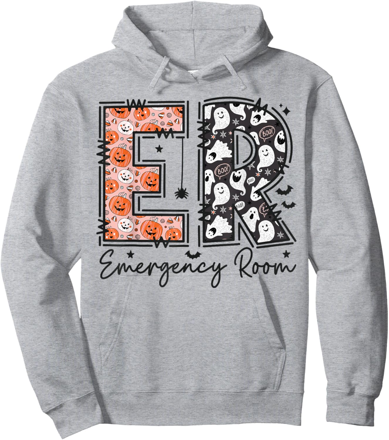 Emergency Room ER Nurse Halloween Emergency Department Hoodie - Hoodie | Ash