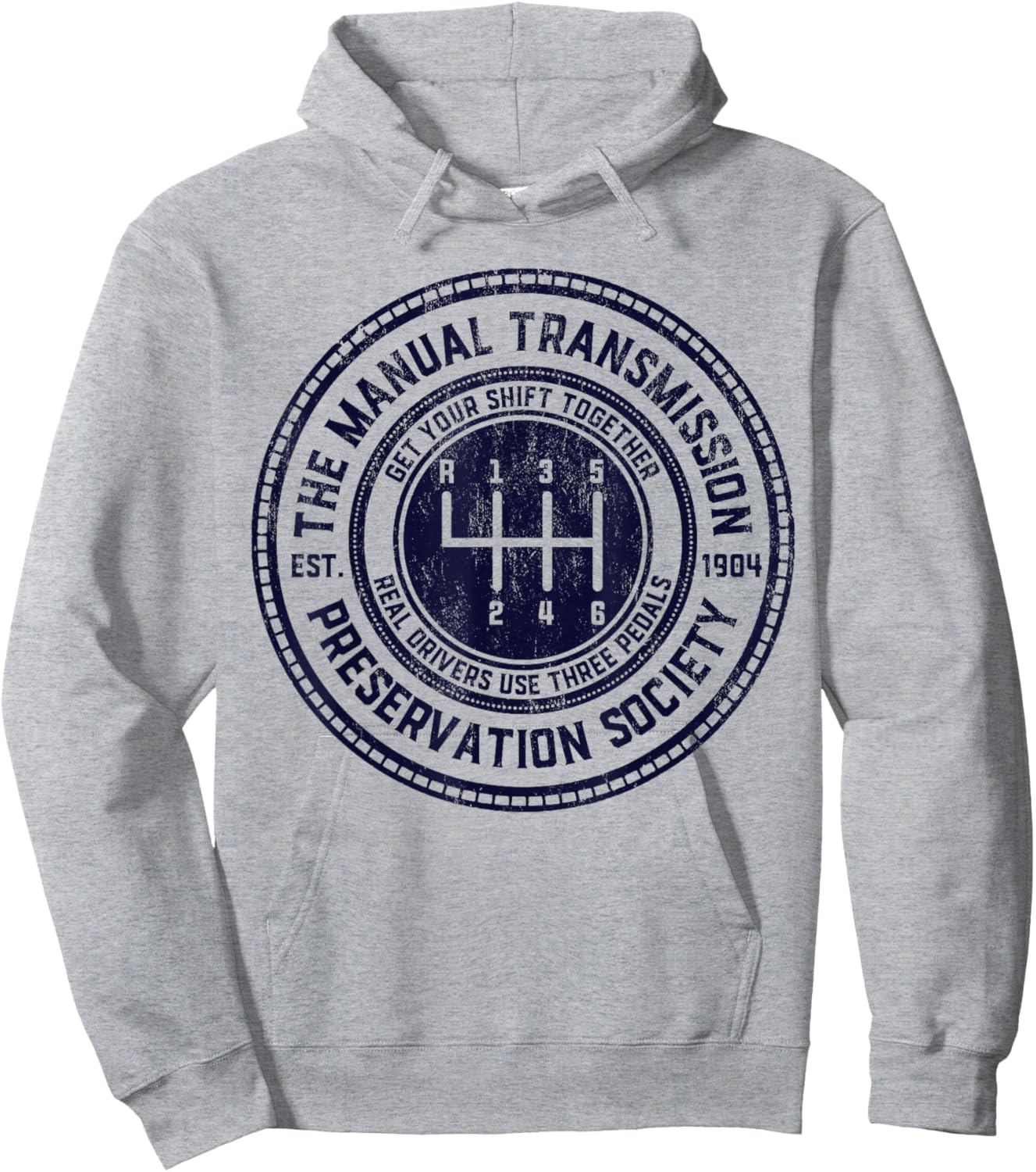 The Manual Transmission Preservation Society Vintage Hoodie - Hoodie | Ash