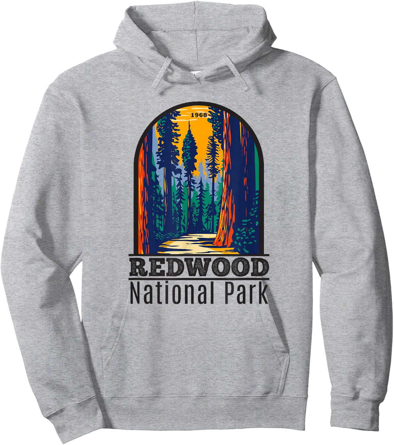 Redwood National Park Vintage Small Hoodie - Hoodie | Ash