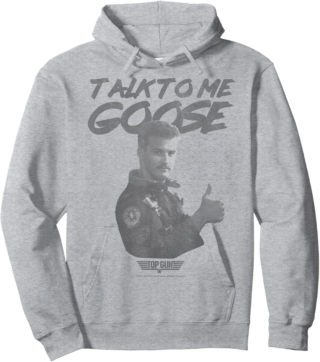 Top Gun Talk to Me Goose Thumbs Up Hoodie - Hoodie | Ash