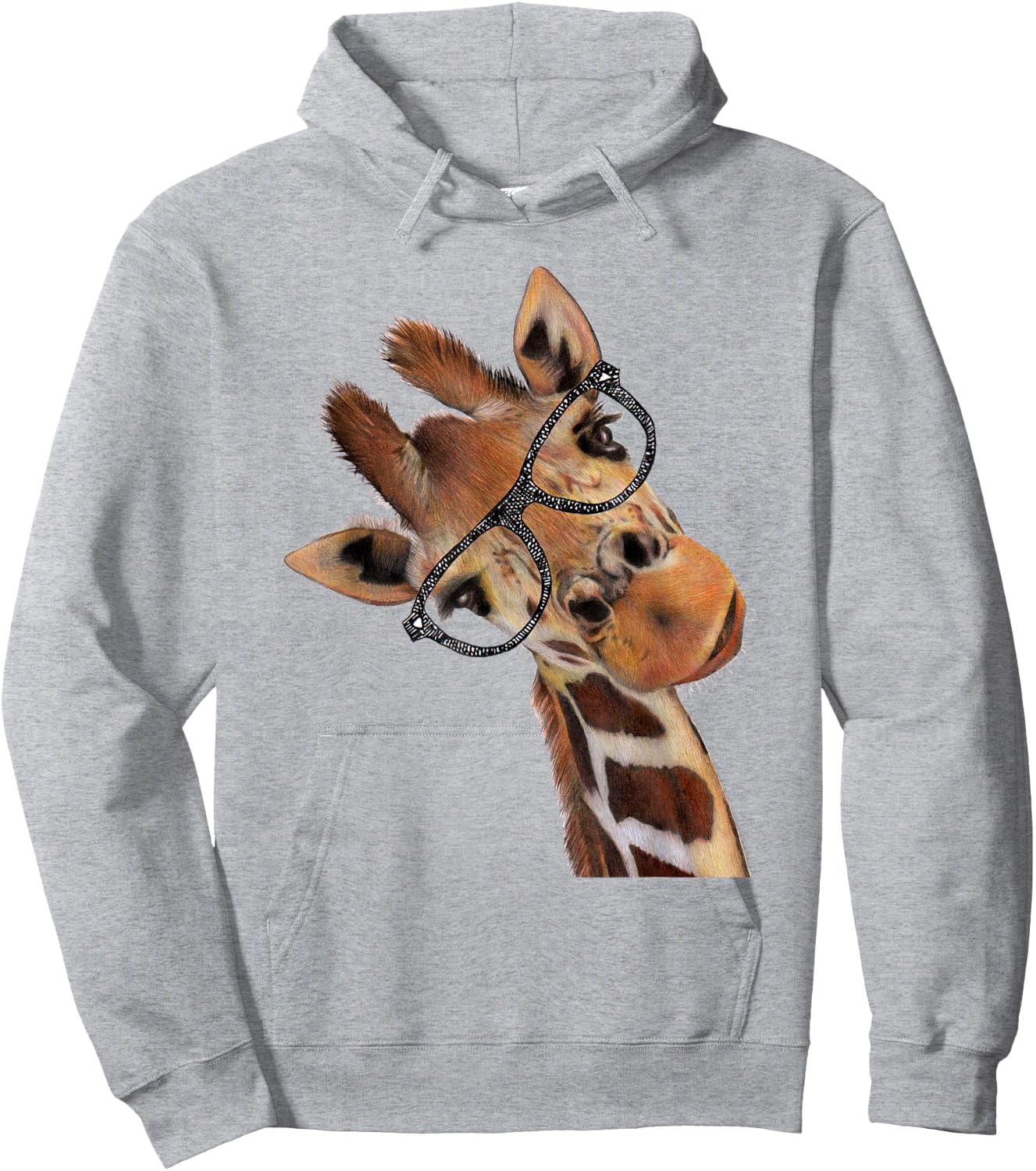 Good Time Hipster Giraffe Men's Women's Children's Hoodie - Hoodie | Ash