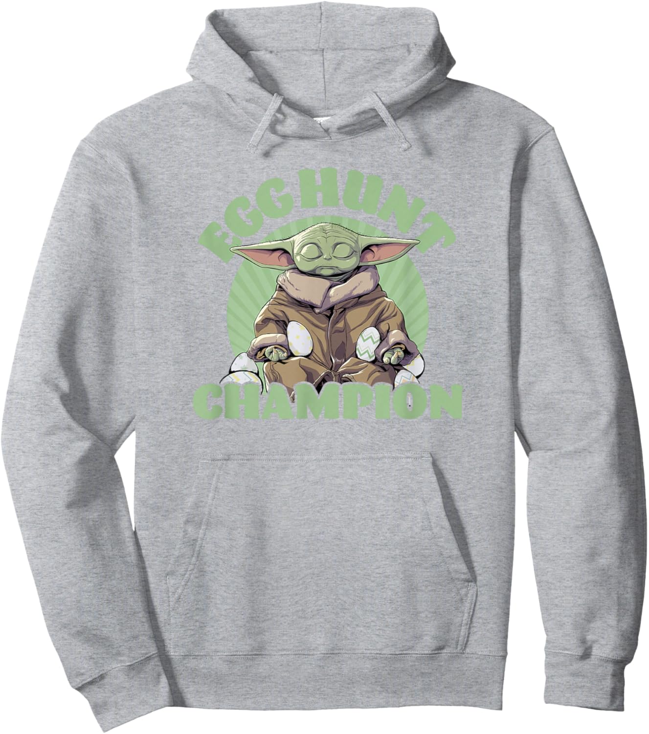 Star Wars: The Mandalorian Grogu Easter Egg Hunt Champion Hoodie - Hoodie | Ash