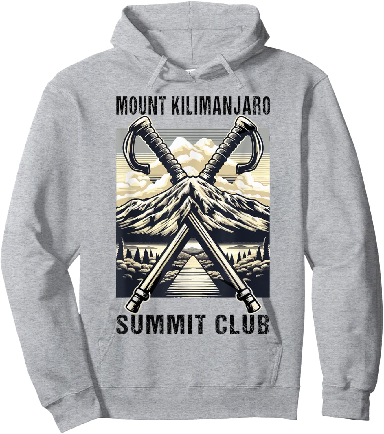Climbed Mount Kilimanjaro Summit Club Hike Tanzania Hoodie - Hoodie | Ash