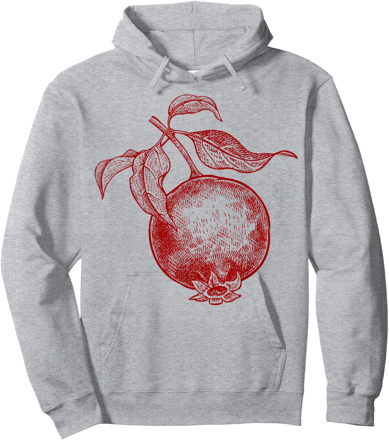 Pomegranate Fruit Retro Vintage Graphics - Pomegranate Hoodie - Hoodie | Ash