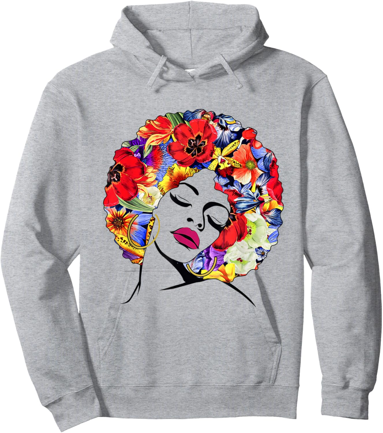 Afro Hair Natural Black History Juneteenth Pride Hoodie - Hoodie | Ash