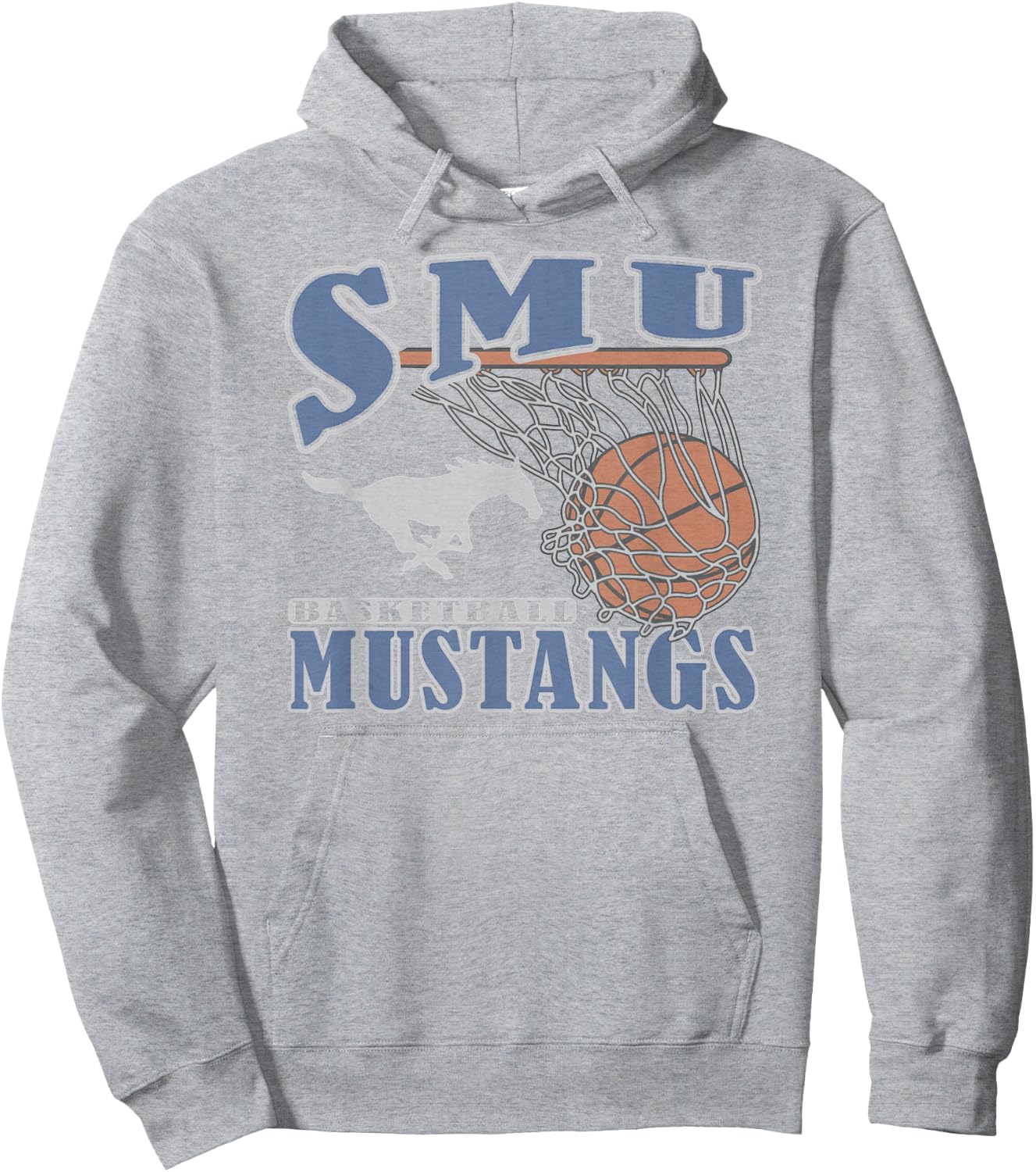 SMU Mustangs Basketball Vintage Lift Red Hoodie - Hoodie | Ash