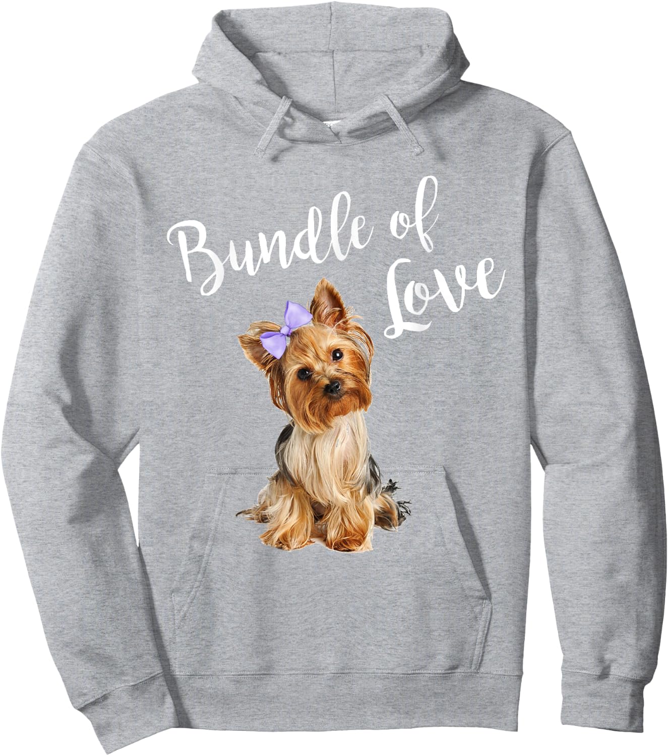 Cute Dog Quote Yorkie Puppy Love Shirt Men Women Kids Hoodie - Hoodie | Ash