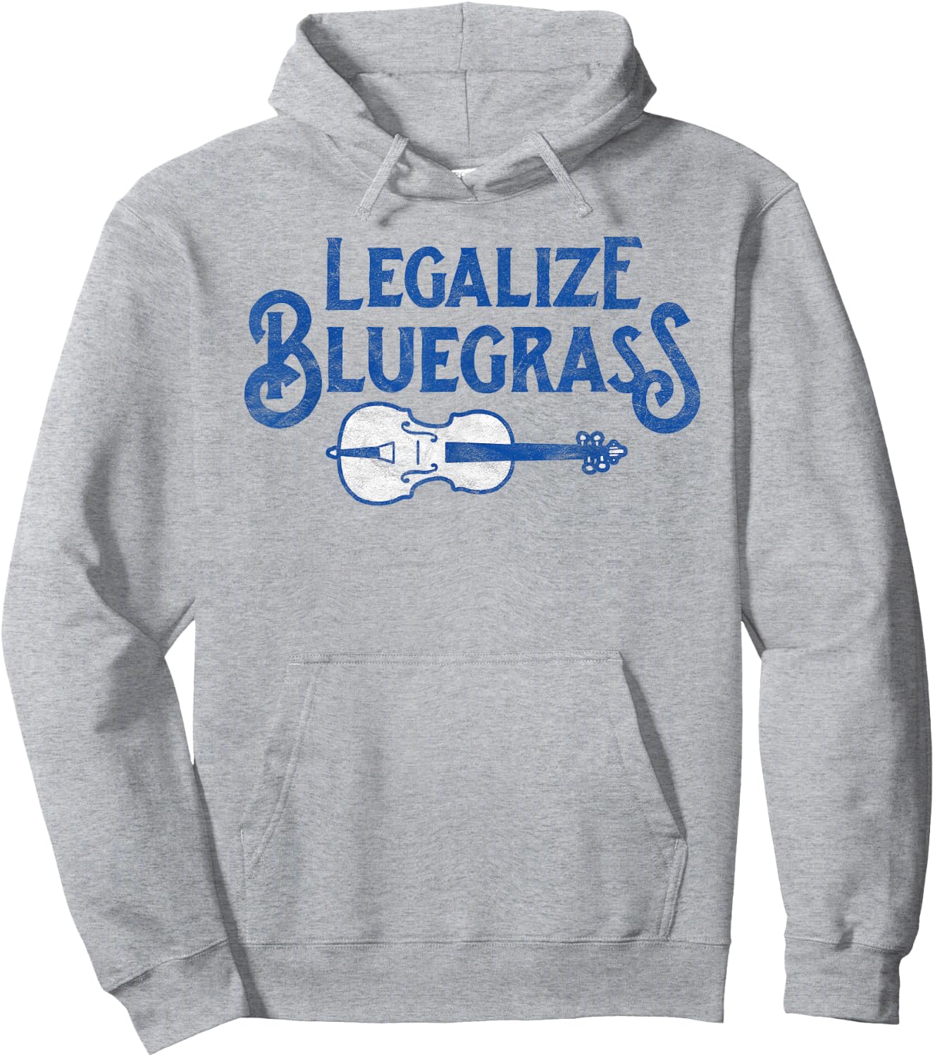 Legalize bluegrass! Funny Vintage Fiddle Violin Graphic Hoodie - Hoodie | Ash