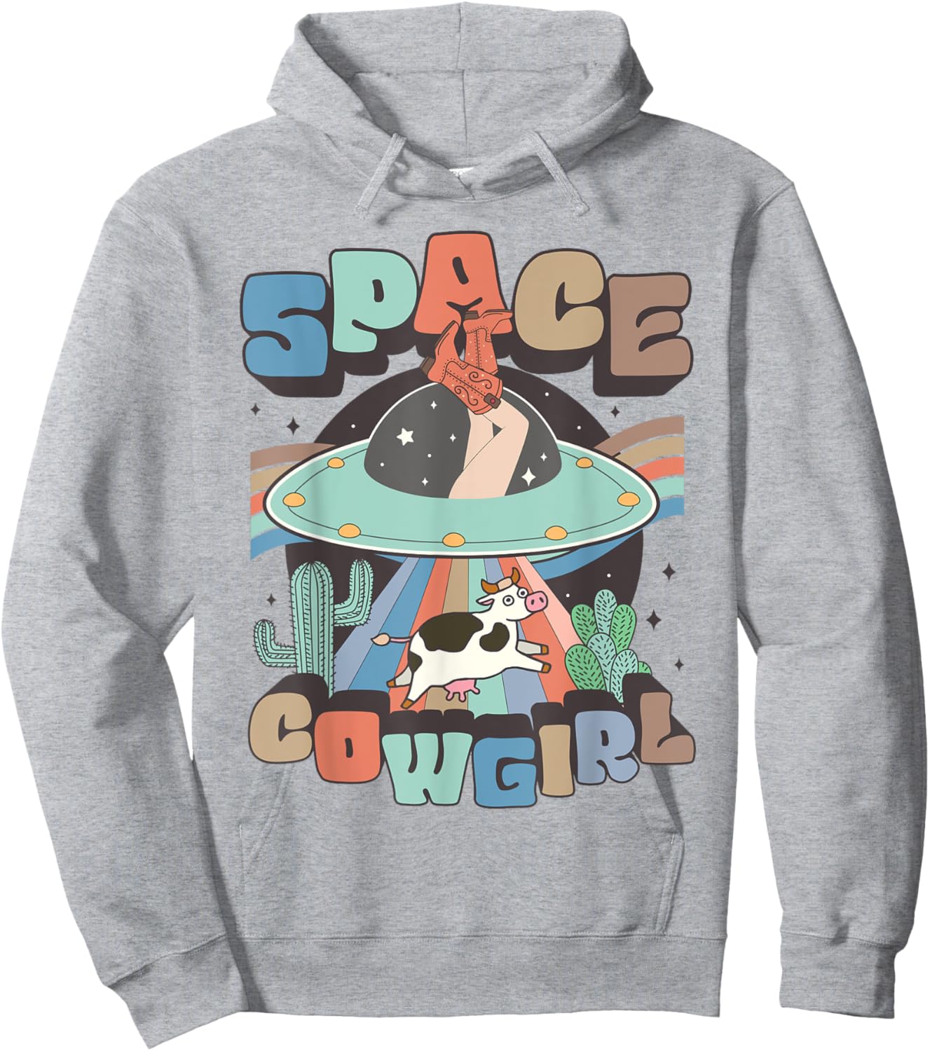 Space Cowgirls Bachelorette Party Rodeo Retro Girls Women Hoodie - Hoodie | Ash