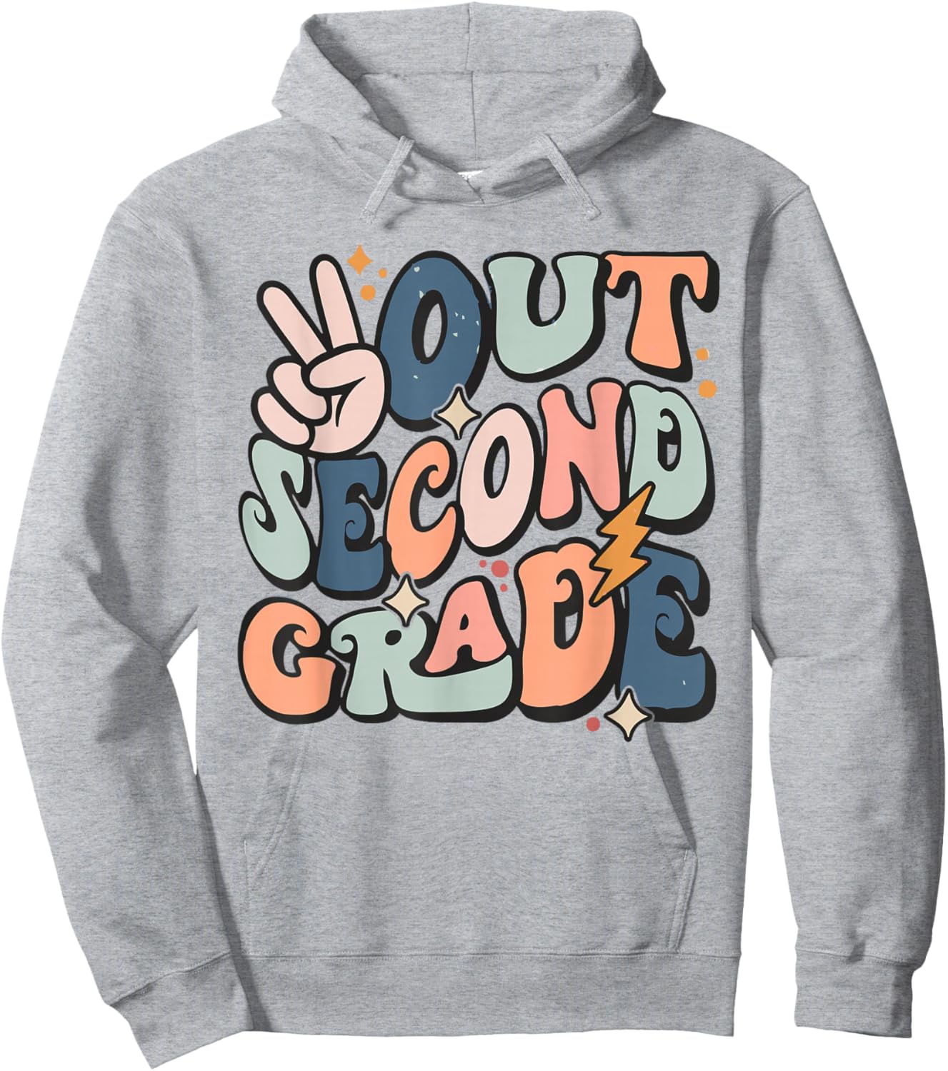 Last Day Of 2nd Grade Smile Face Peace Out Third Grade Hoodie - Hoodie | Ash
