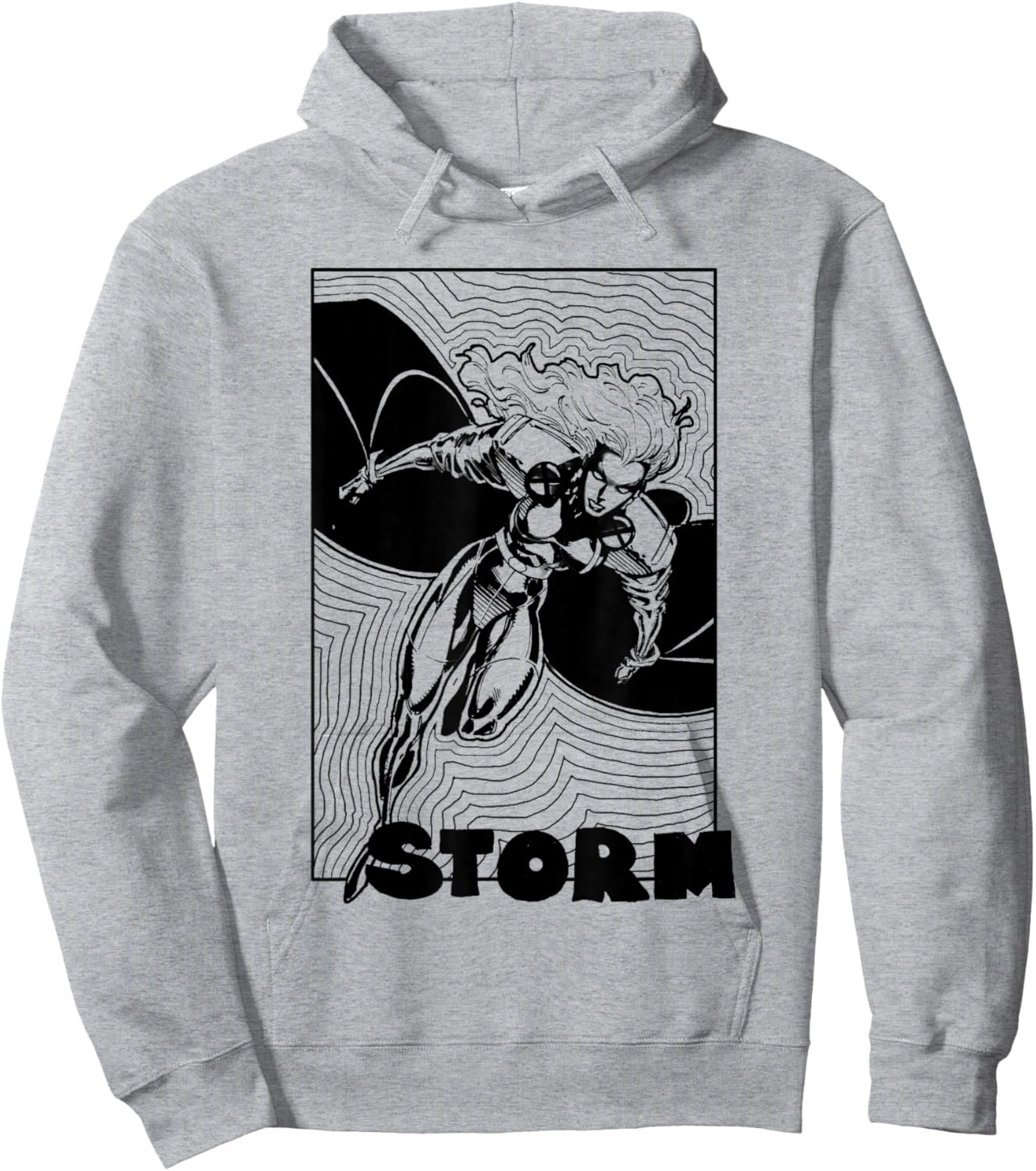 Marvel X-Men Storm Trippy Lines Retro Poster Hoodie - Hoodie | Ash