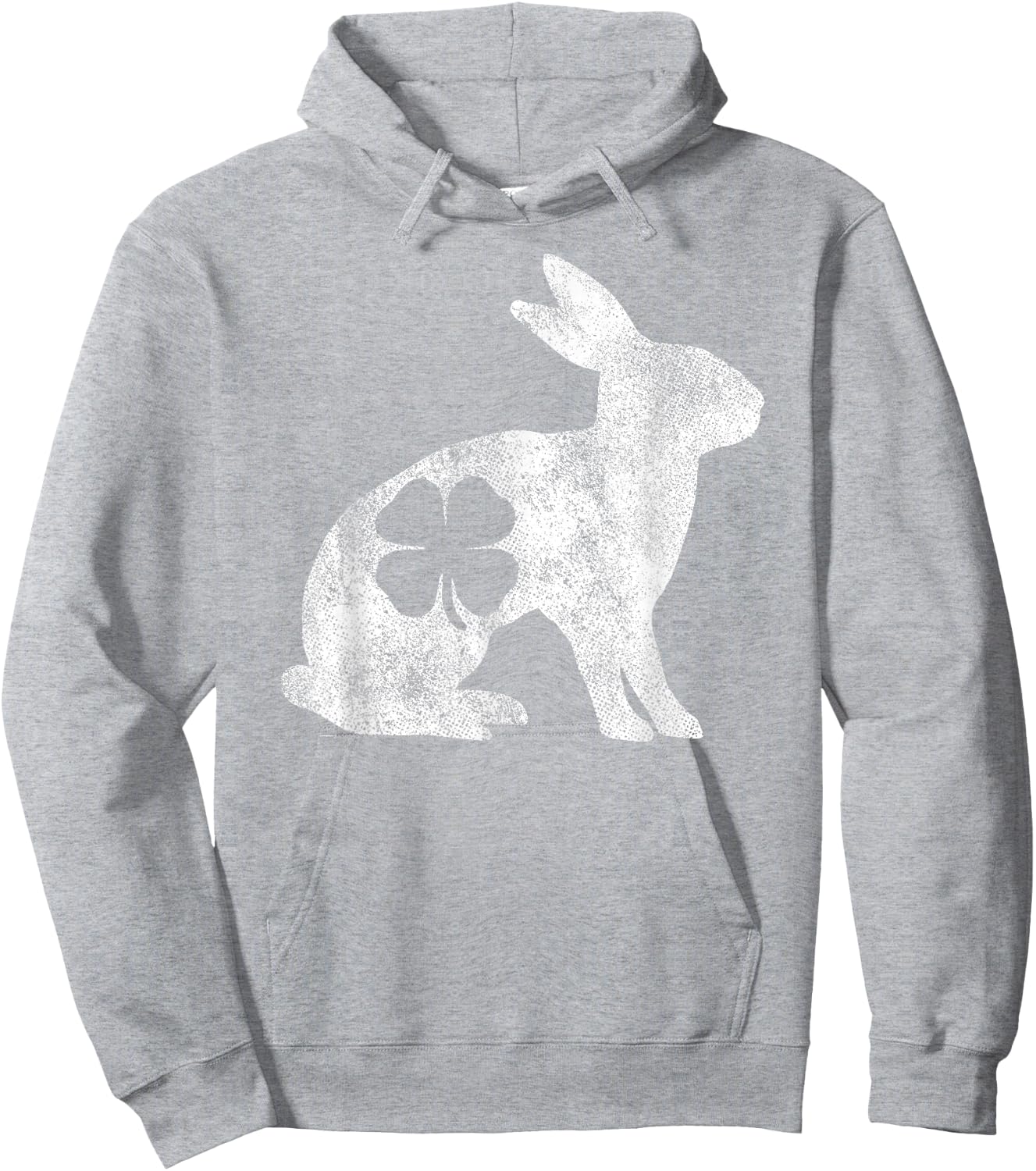 St. Patrick's Day Rabbit Bunny Irish Green Shamrock Clover Hoodie - Hoodie | Ash