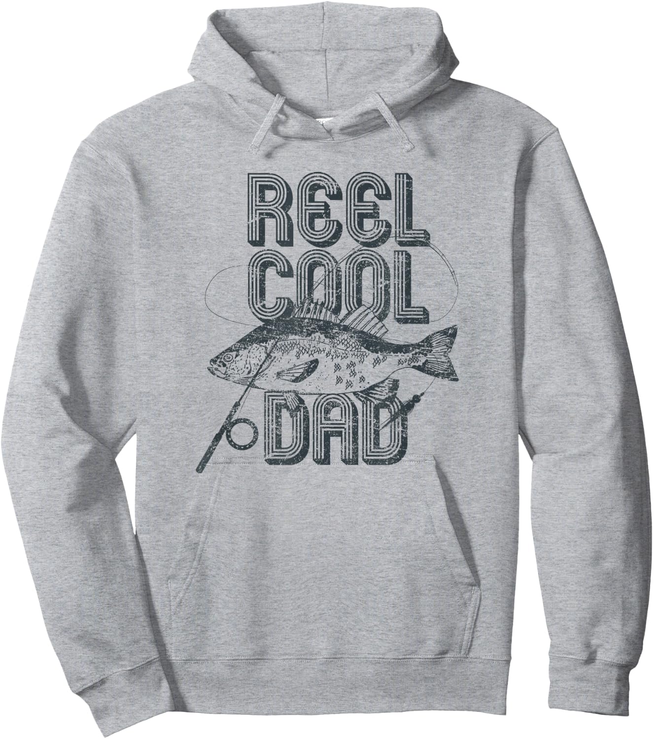 Reel Cool Dad Funny Fishing Fathers Day Gift Fisherman Hoodie - Hoodie | Ash