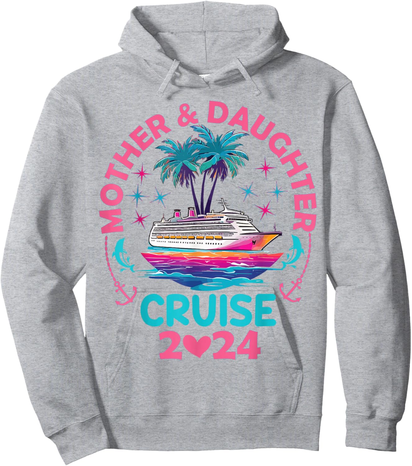 Mother Daughter Cruise 2024 Mom Daughter Trip Weekend Hoodie - Hoodie | Ash