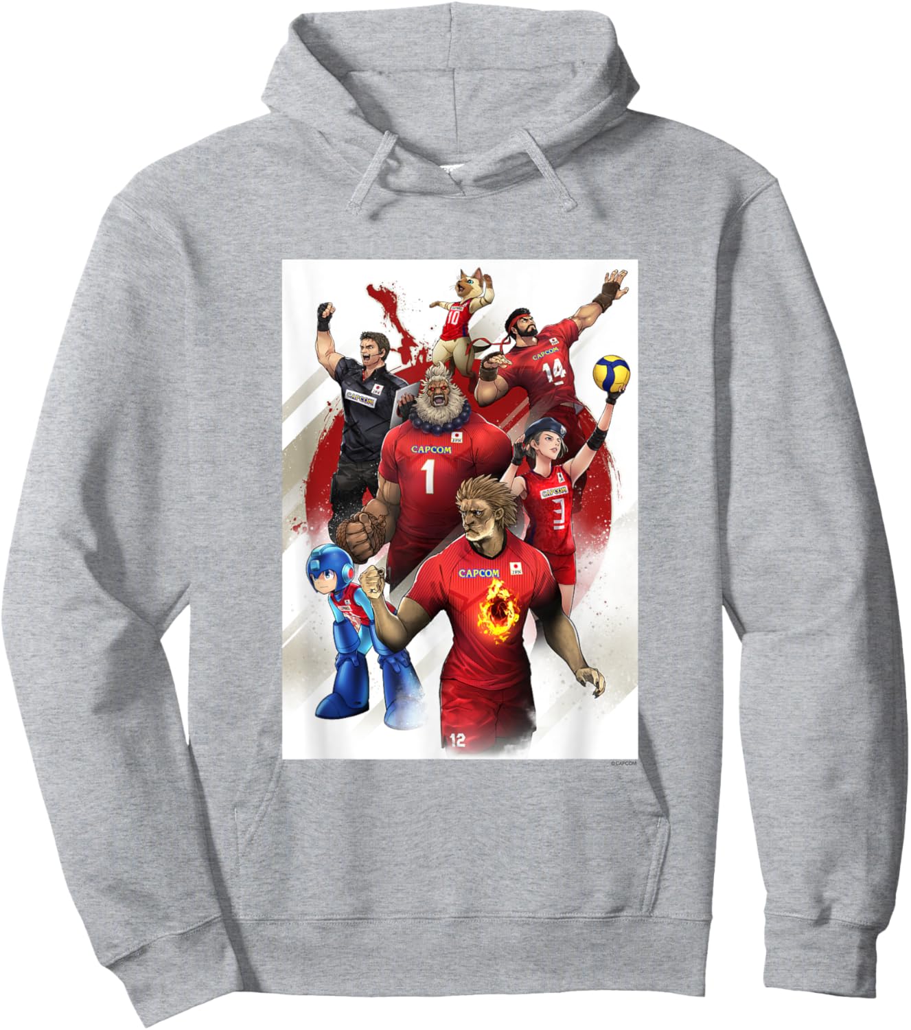 Japan National Volleyball Team x Capcom Collaboration ２ Hoodie - Hoodie | Ash