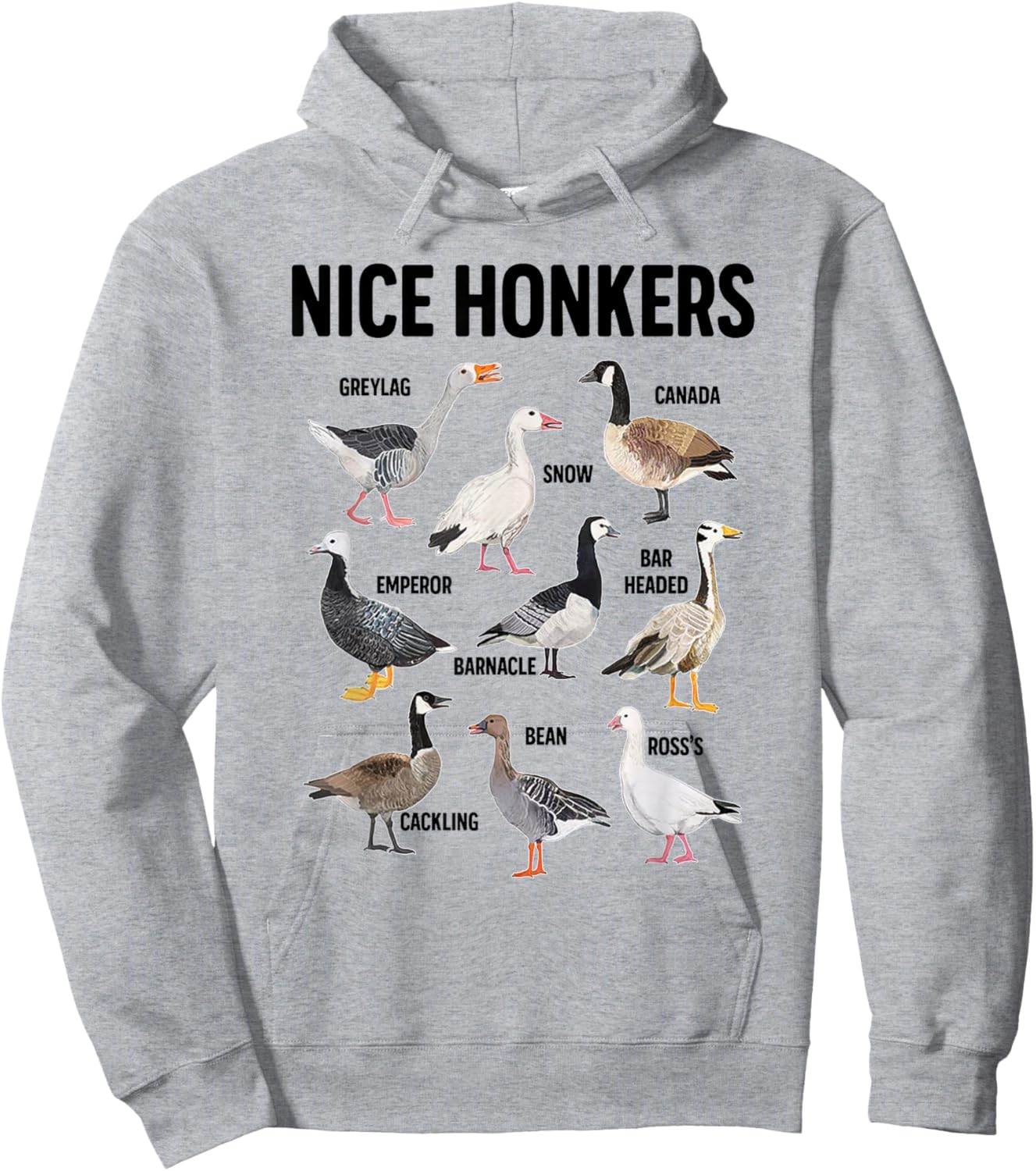 Nice Honker Pun Adult Joke Funny Bird Lover Birdwatcher Hoodie - Hoodie | Ash