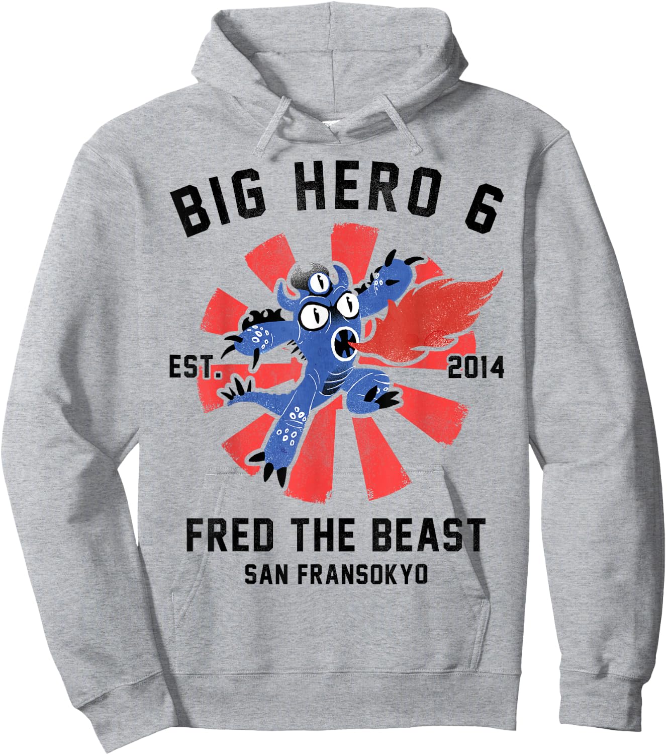 Disney Big Hero 6 Fred The Beast Poster Graphic Hoodie - Hoodie | Ash