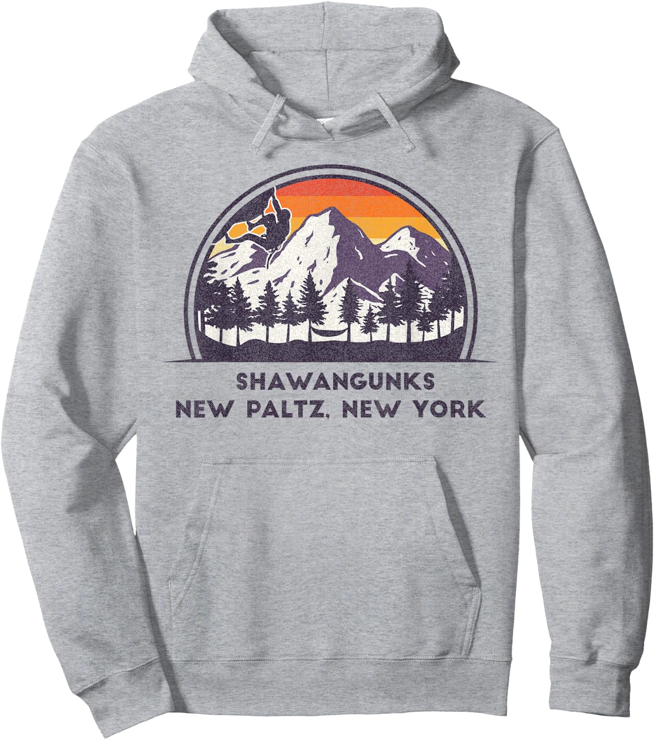 Shawangunks New Paltz, New York Rock Climb Hiking Hoodie - Hoodie | Ash