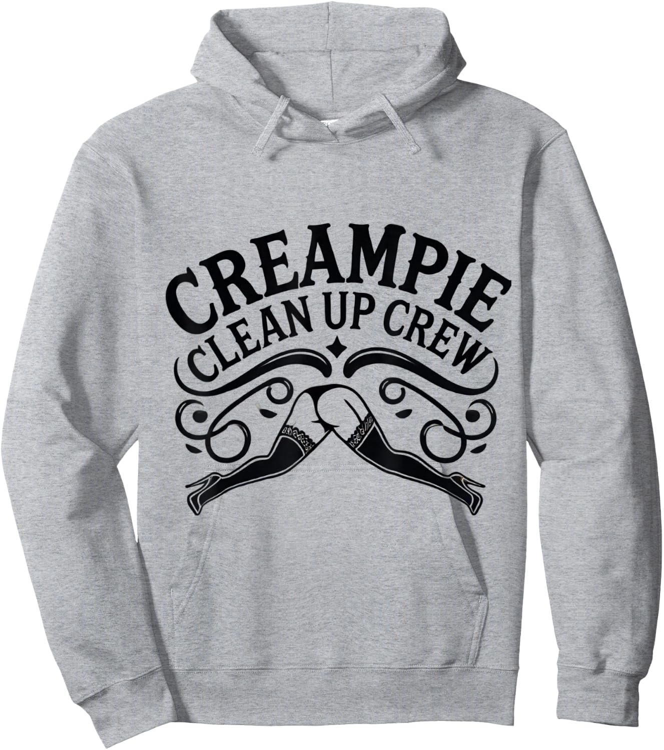 Creampie Clean Up Crew Swinger Lifestyle Naughty Adult Humor Hoodie - Hoodie | Ash
