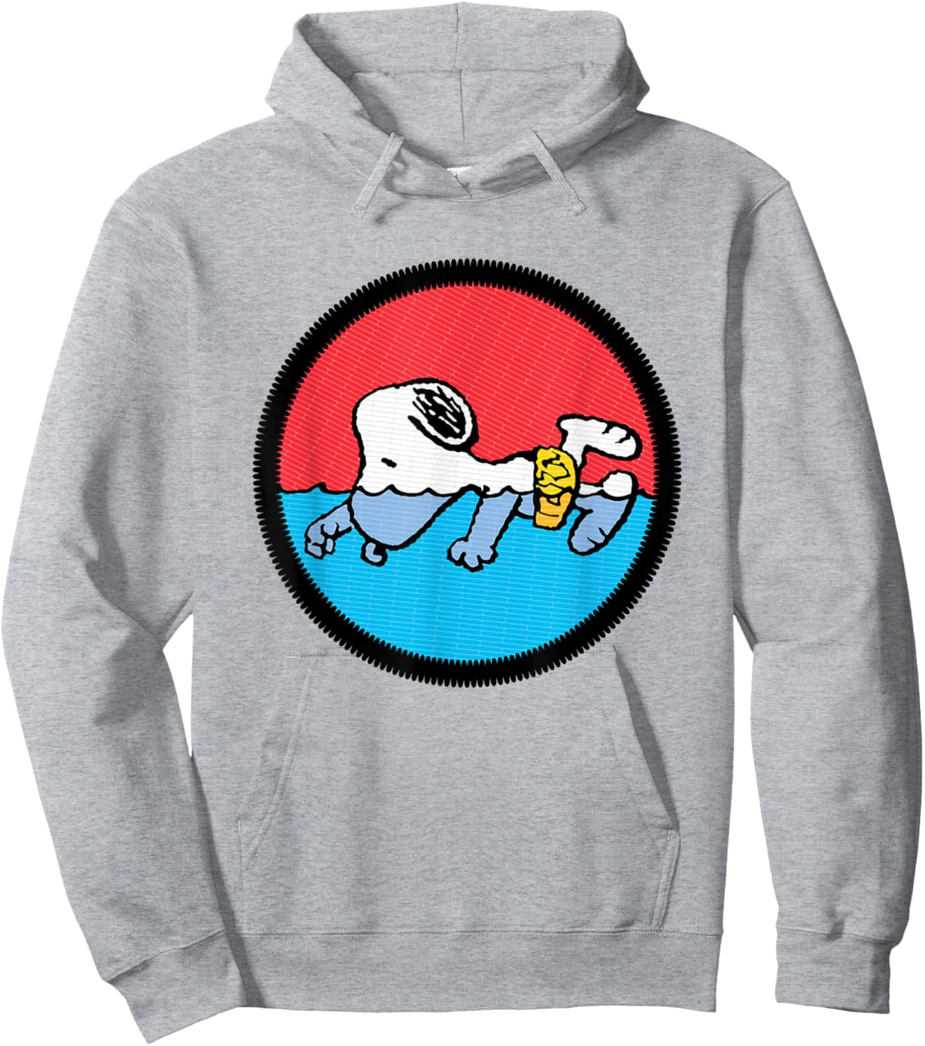 Peanuts Snoopy Swimming Hoodie - Hoodie | Ash