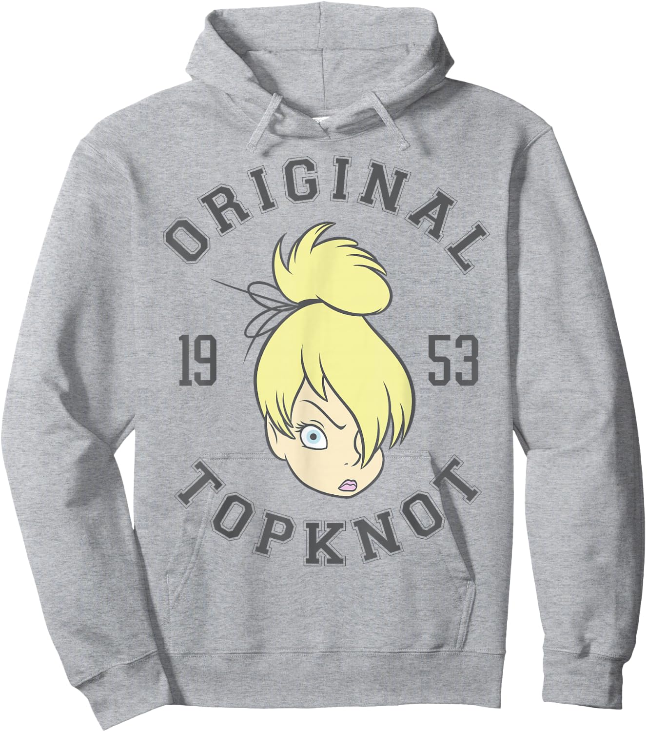 Disney Peter Pan Tinkerbell Original Topknot Graphic Hoodie - Hoodie | Ash