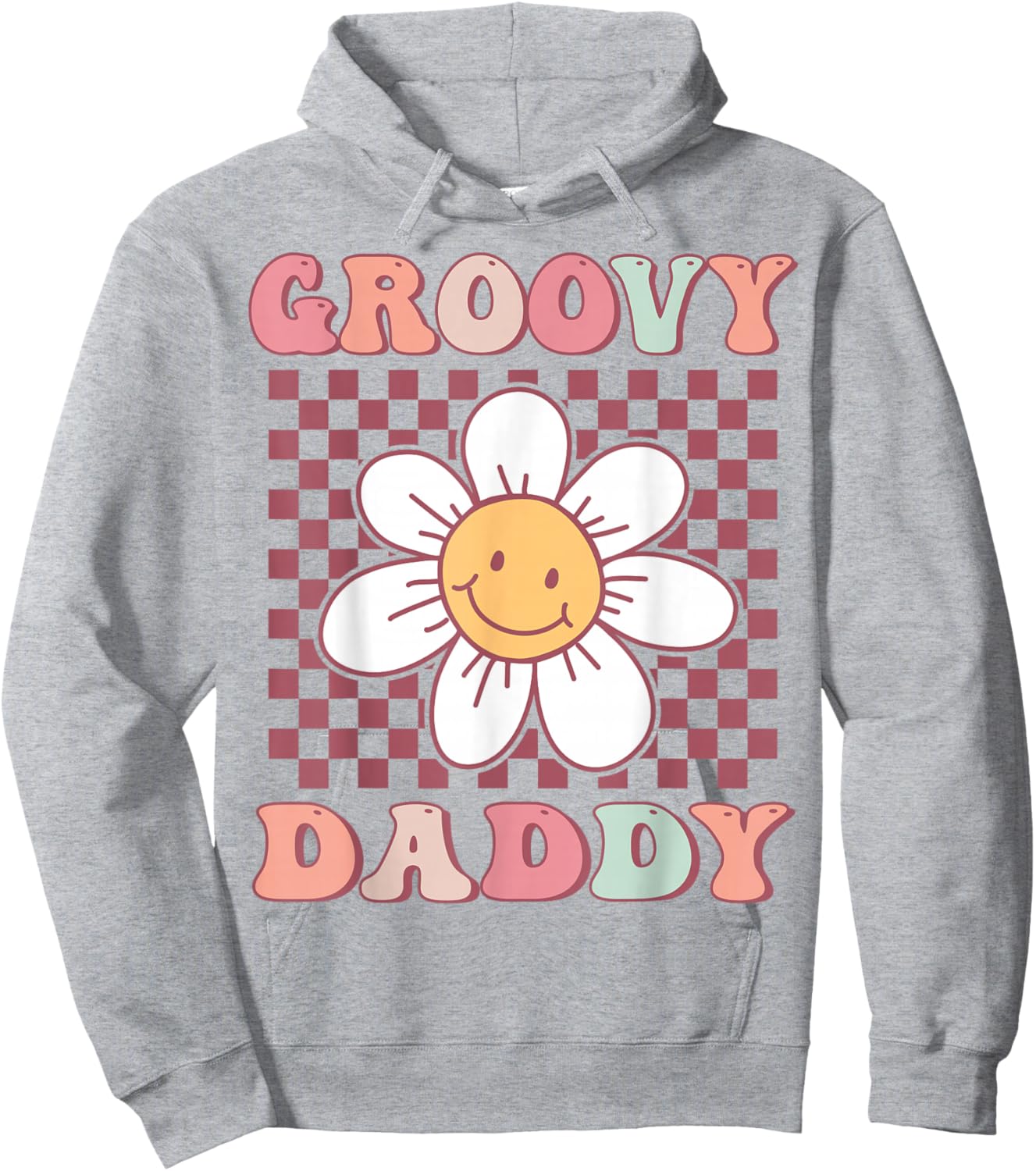 Groovy Daddy Matching Family Birthday Party Daisy Flower Hoodie - Hoodie | Ash