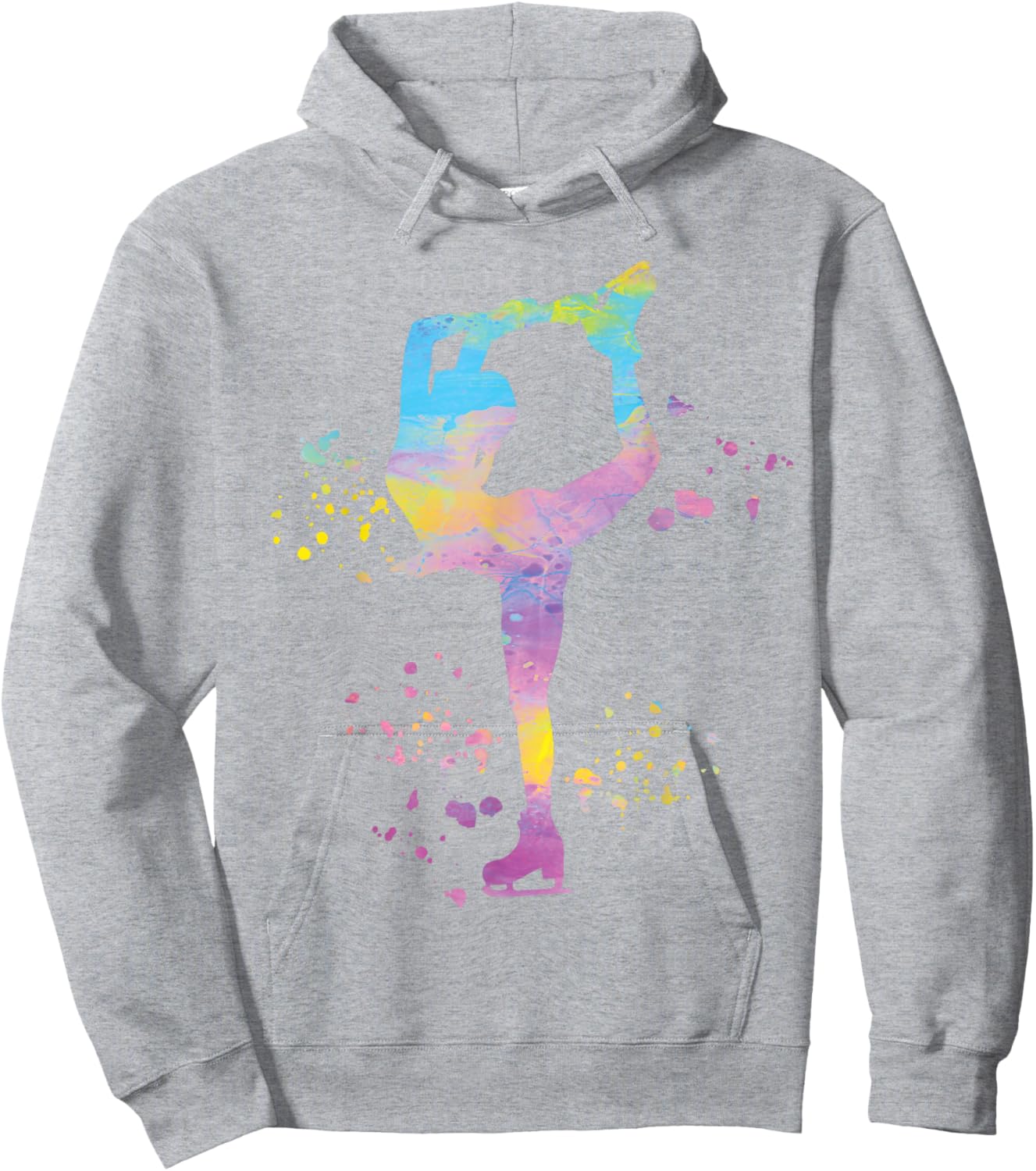 Ice Skater Figure Skating Colorful Girls Ice Skating Hoodie - Hoodie | Ash