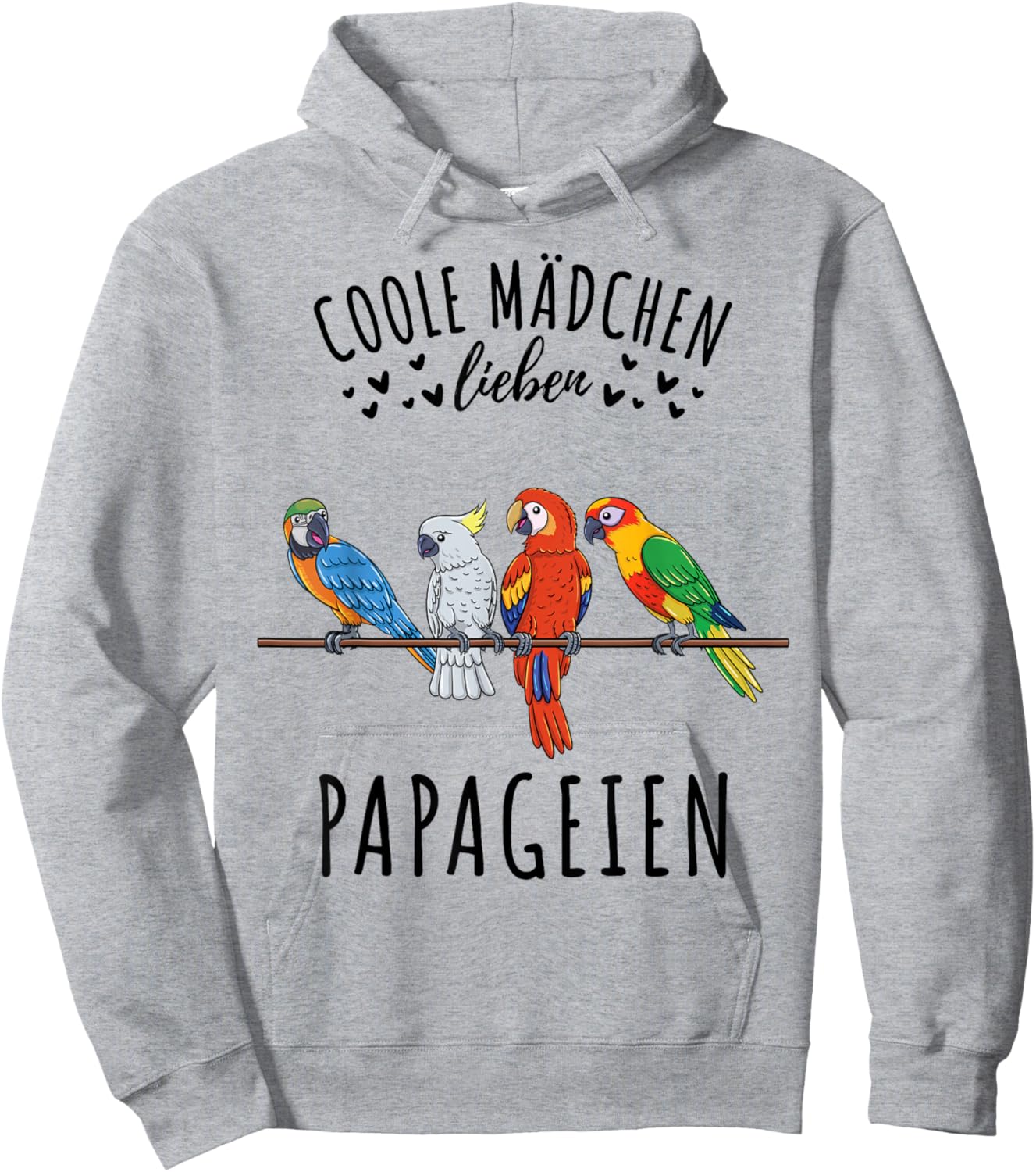 Coole Mädchen lieben Papageien Hoodie - Hoodie | Ash