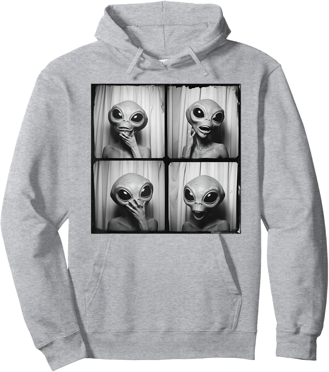 Grey Alien Head Real Martian Photograph Retro Alien Hoodie - Hoodie | Ash