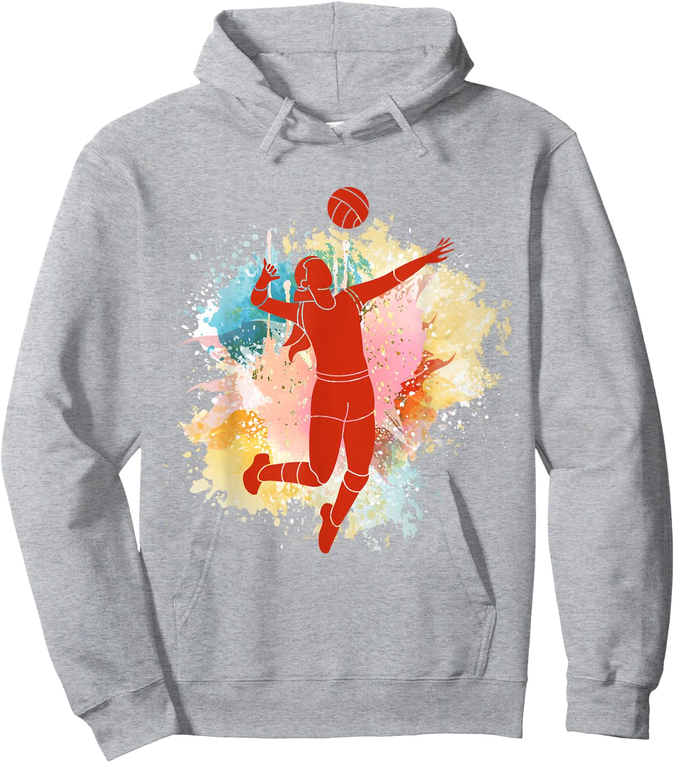 Colorful Volleyball For Teen Girls Volley Ball Player Women Hoodie - Hoodie | Ash