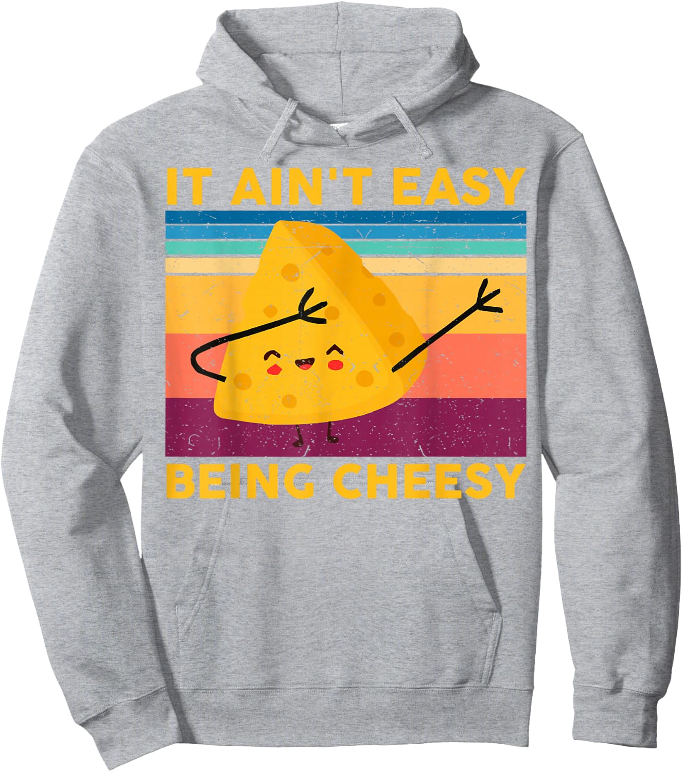 Cheese Shirt it Aint Easy Being Cheesy Funny Kids Boys Men Hoodie - Hoodie | Ash