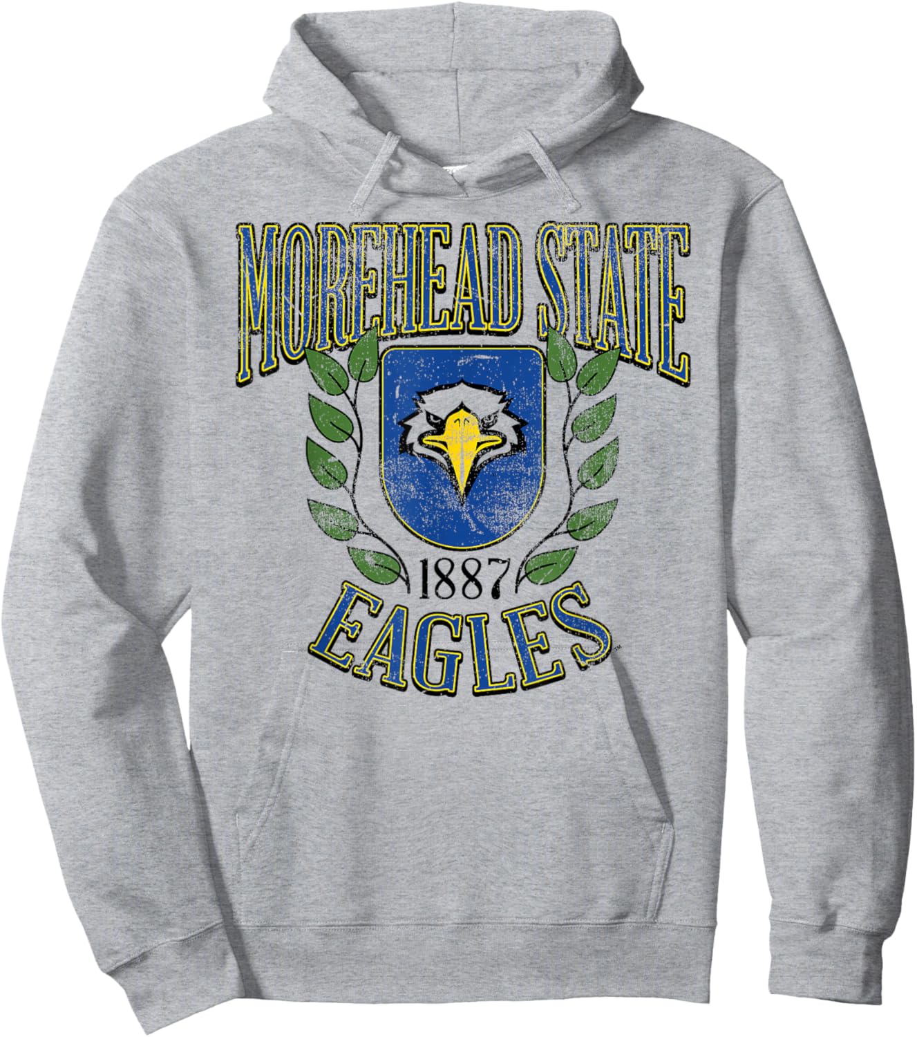Morehead State Eagles Retro Shield White Officially Licensed Hoodie - Hoodie | Ash