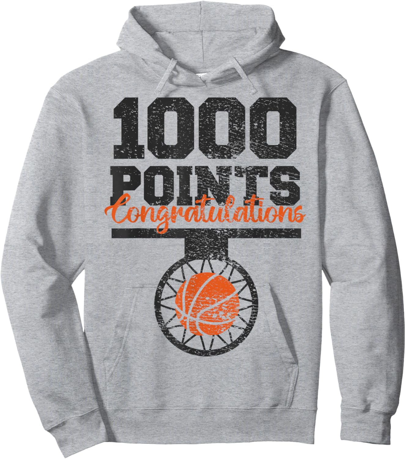 1000 Points Basketball Scorer High School Basketball Player Hoodie - Hoodie | Ash