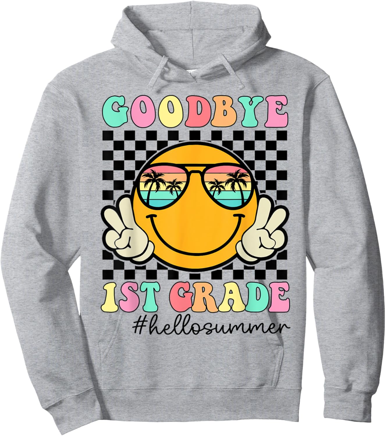 Goodbye 1st Grade Graduation Class Of 2024 Hello Summer Women Kids Hoodie - Hoodie | Ash