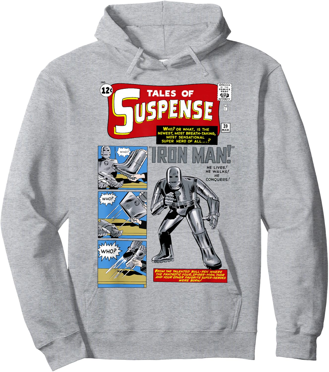 Marvel Avengers Iron Man Tales of Suspense Comic Cover Small Hoodie - Hoodie | Ash