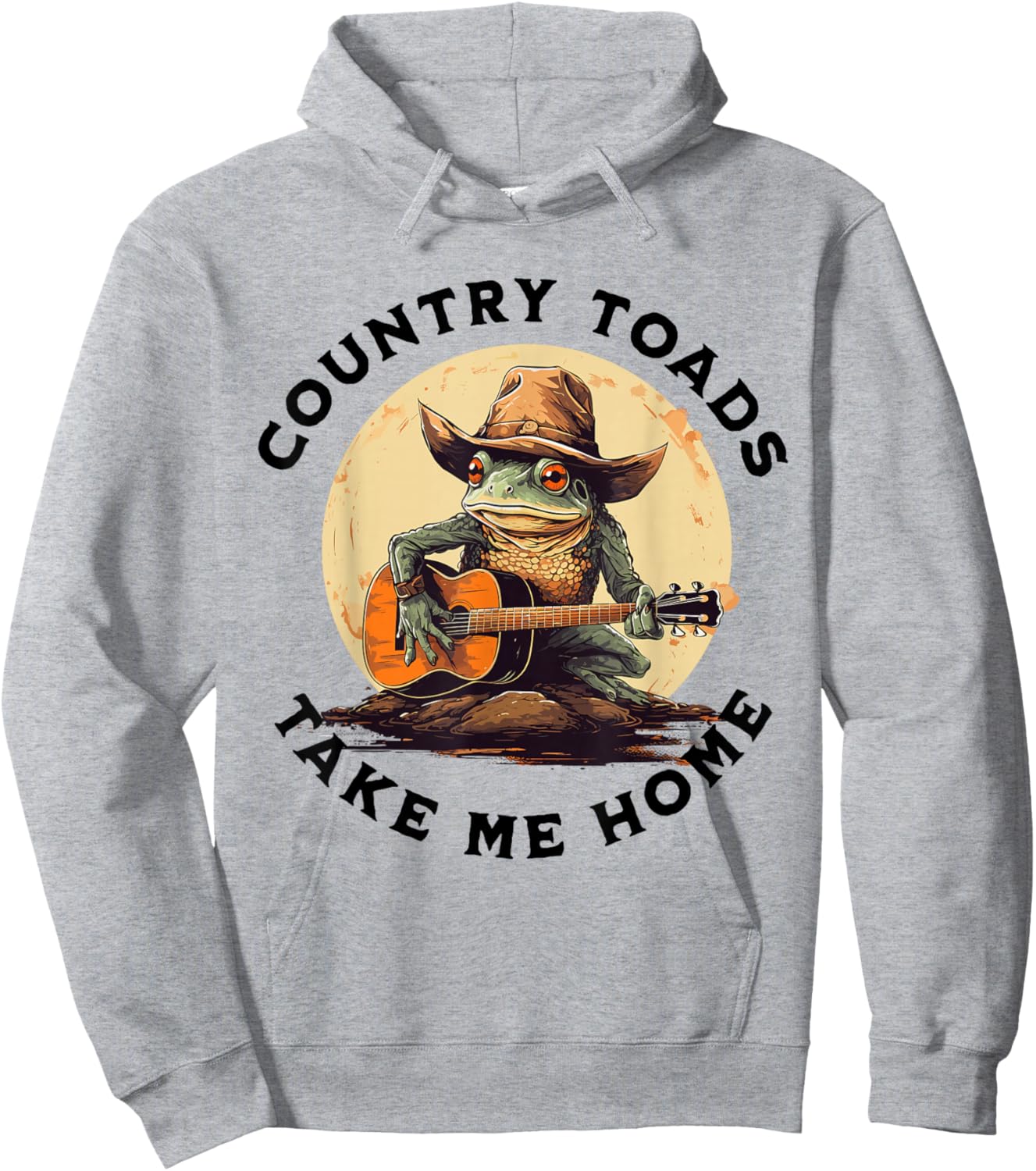 Country Toads Take Me Home Funny Country Music Toad Hoodie - Hoodie | Ash