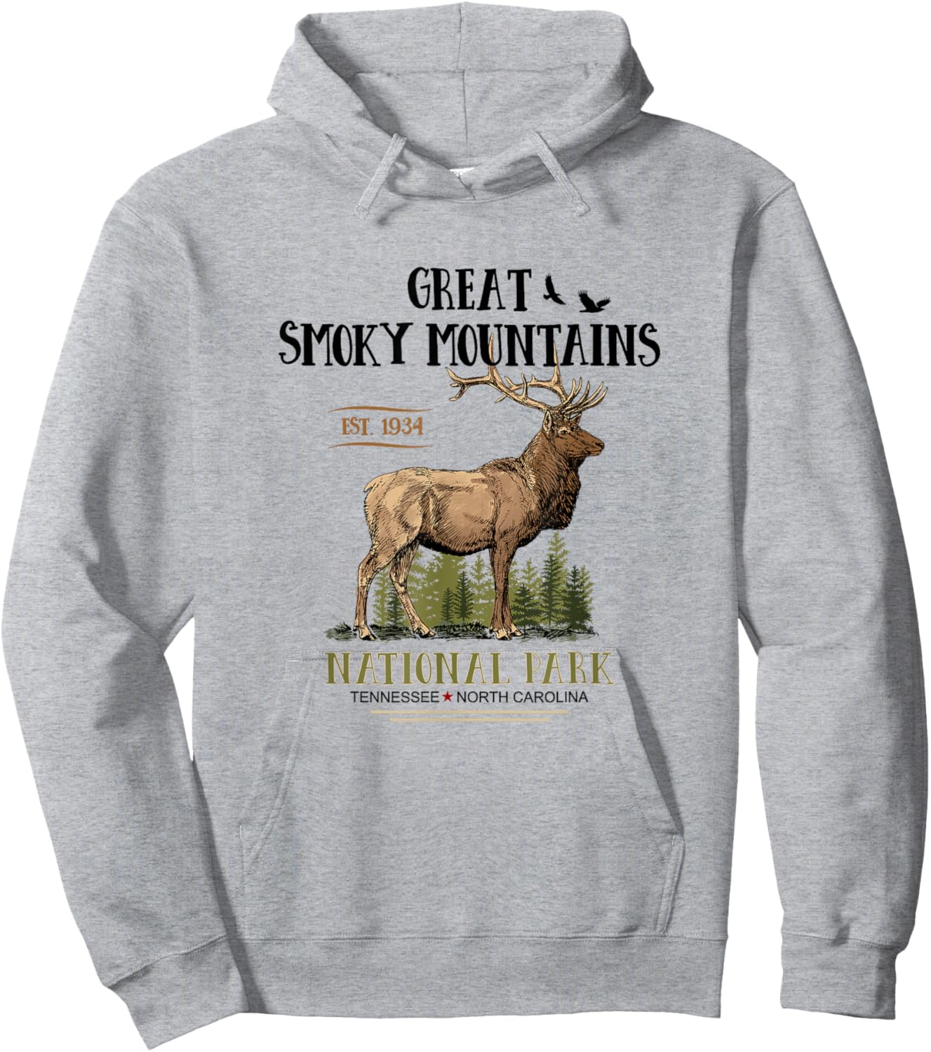 Great Smoky Mountains National Park Hoodie - Hoodie | Ash