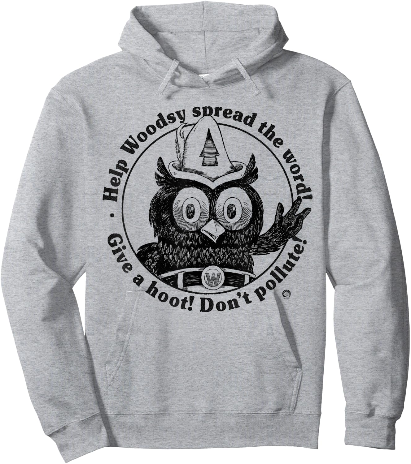 Woodsy Owl Give a Hoot Don't Pollute 70s Vintage Hoodie - Hoodie | Ash