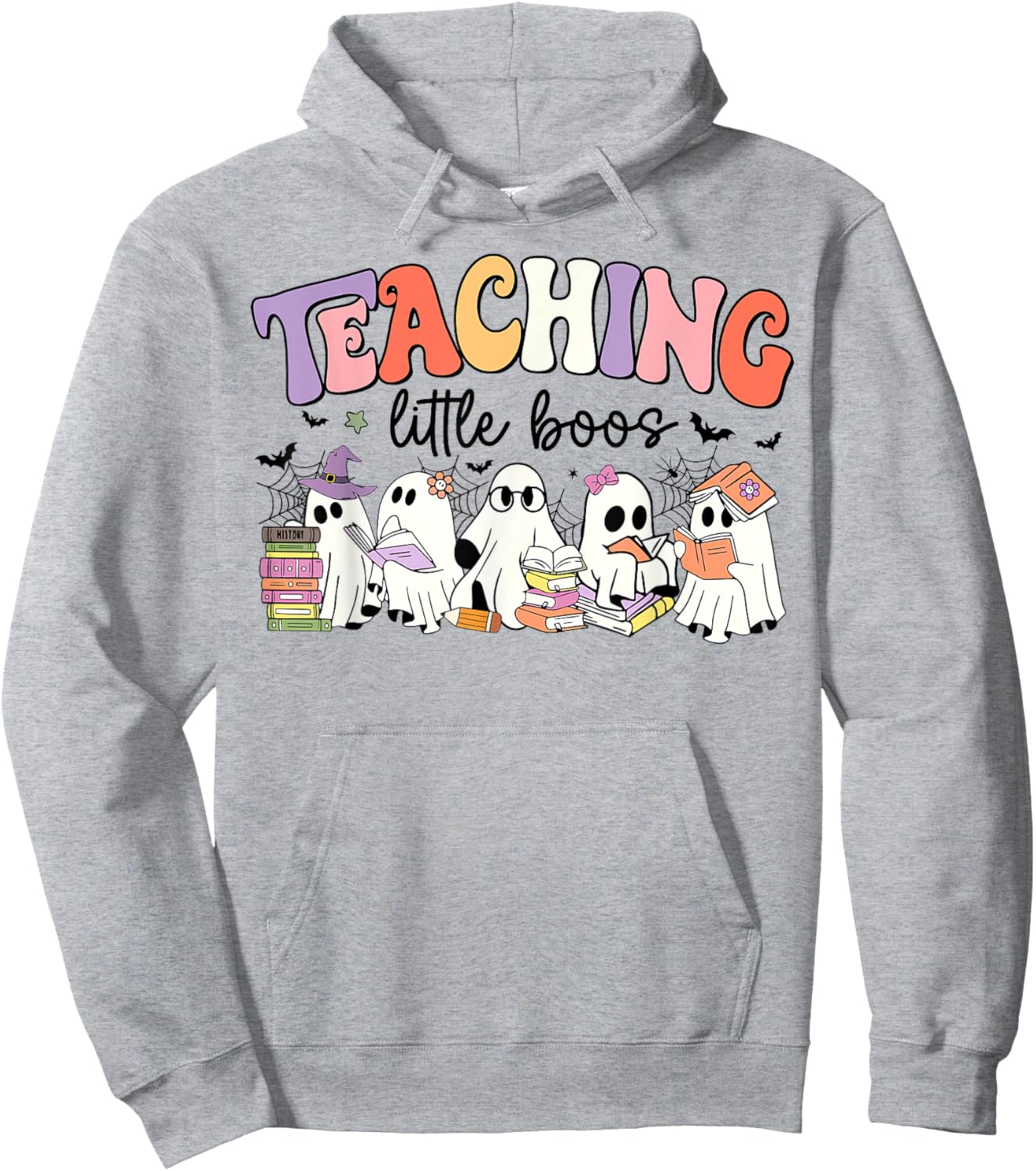 Teaching My Little Boos Teacher Ghost Teacher Halloween Women Kids Hoodie - Hoodie | Ash