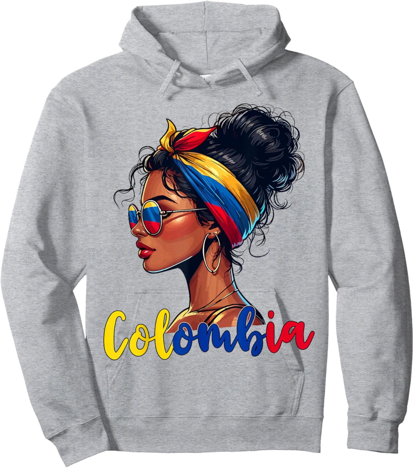 Colombian Girl Colombia Flag Proud Afro Colombian Women Hoodie - Hoodie | Ash