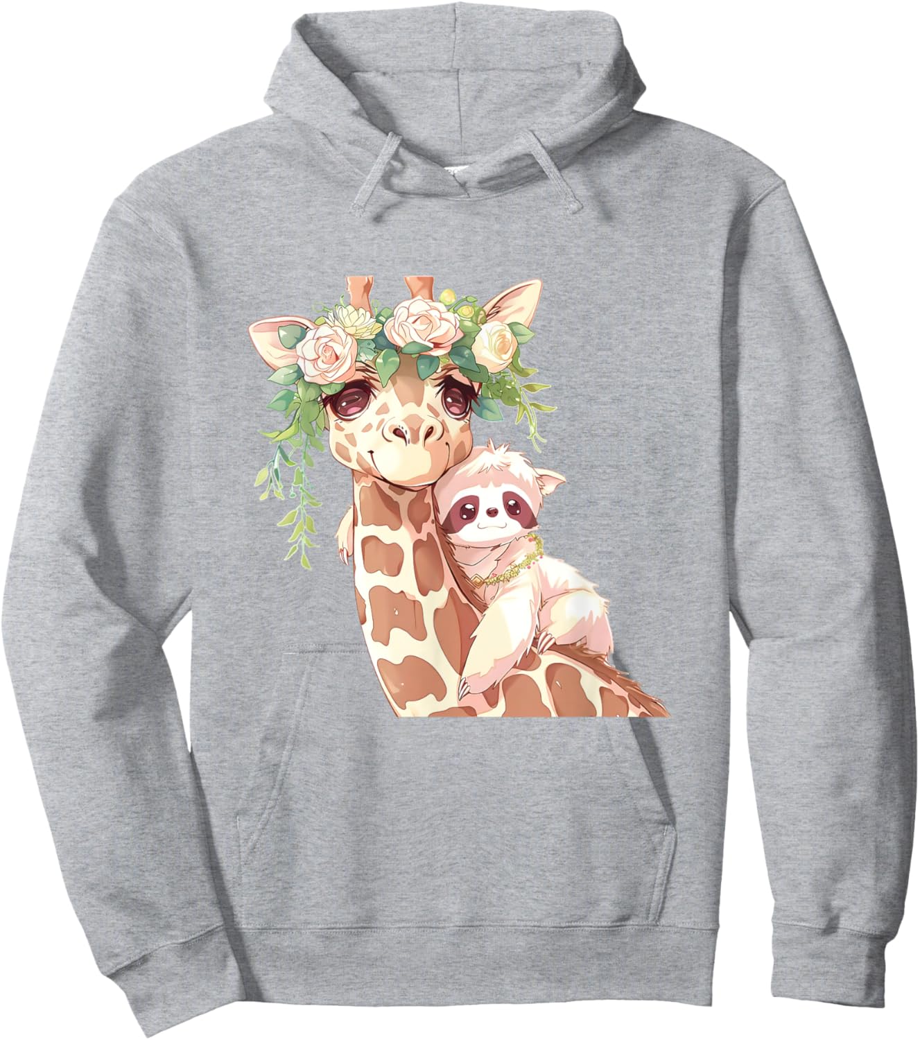 Love Giraffes Women Shirt Giraffe Lovers for kids and girls Hoodie - Hoodie | Ash