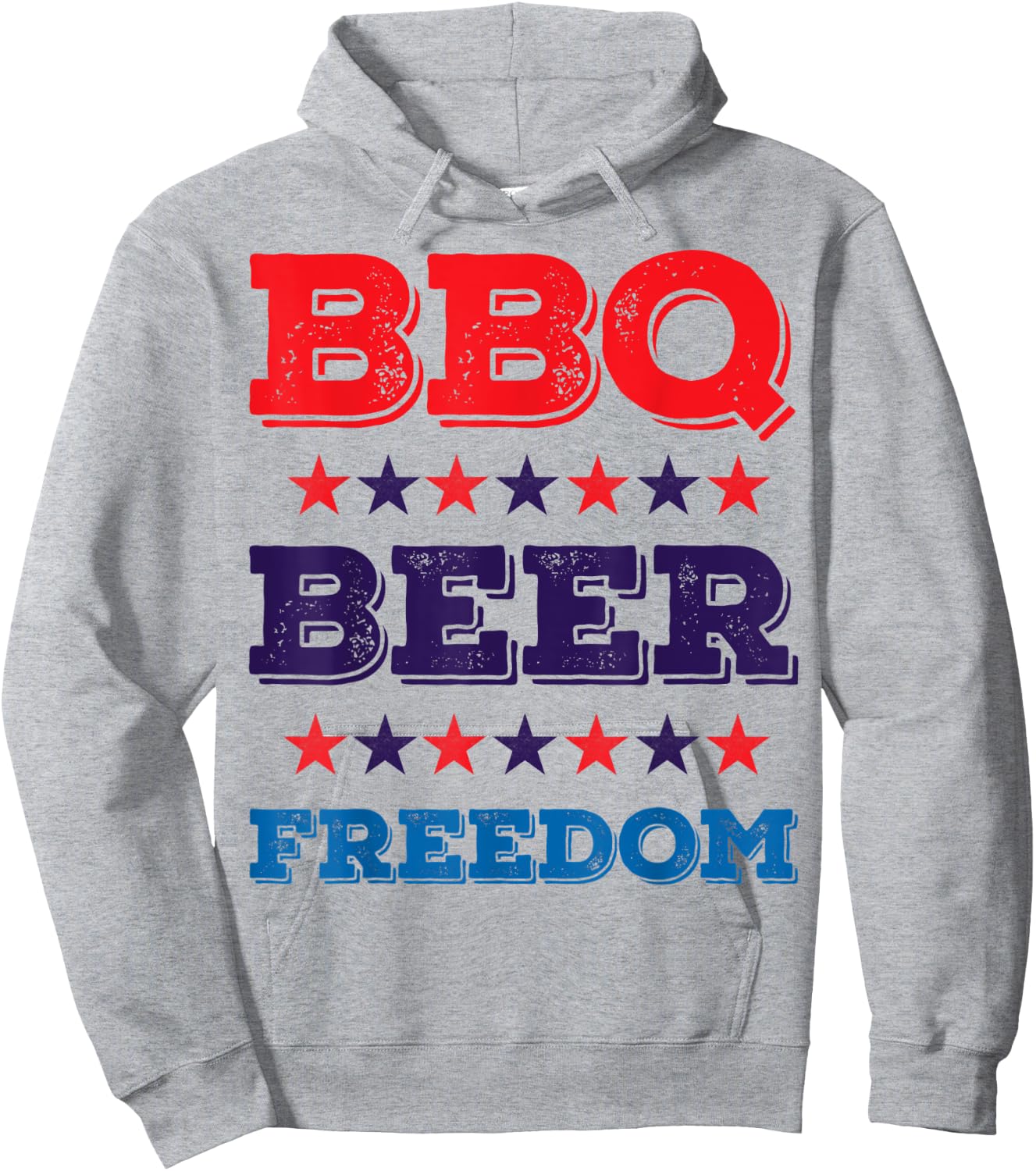 BBQ Beer Freedom Shirt America USA Party 4th of July Women Men Hoodie - Hoodie | Ash
