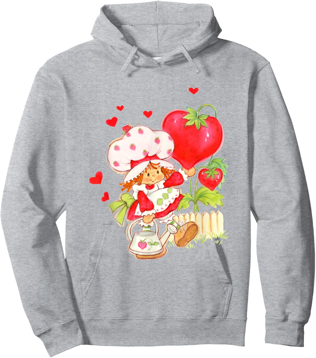 Strawberry Shortcake Valentine's Day Heart Berries Retro Hoodie - Hoodie | Ash