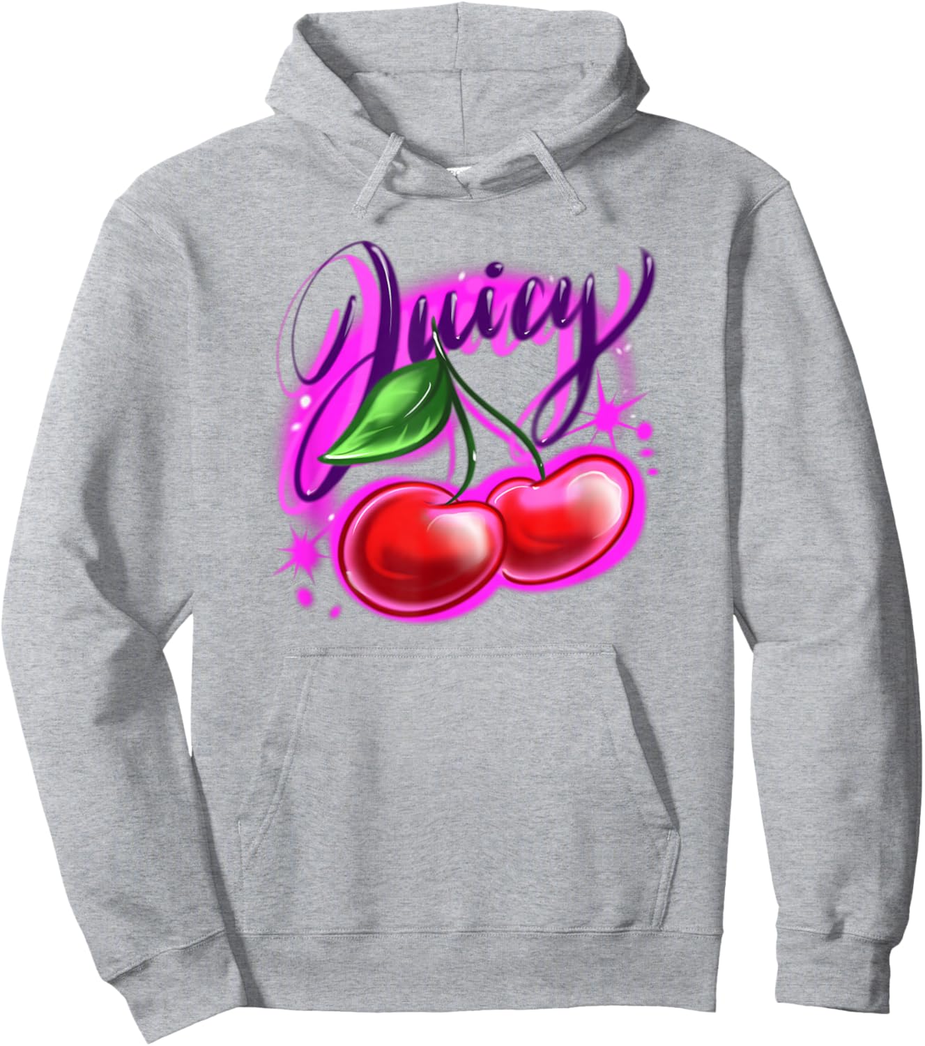 Classic Airbrush Style Illustration Y2k Retro Aesthetic Hoodie - Hoodie | Ash