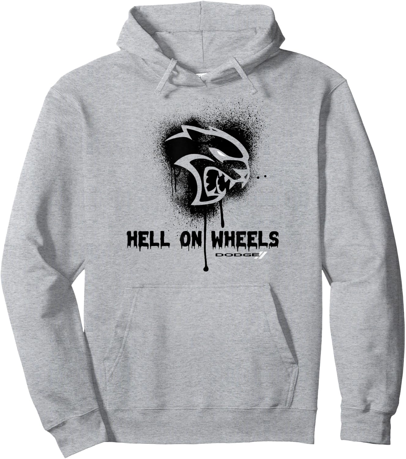 Dodge Hellcat Hell on Wheels Hoodie - Hoodie | Ash