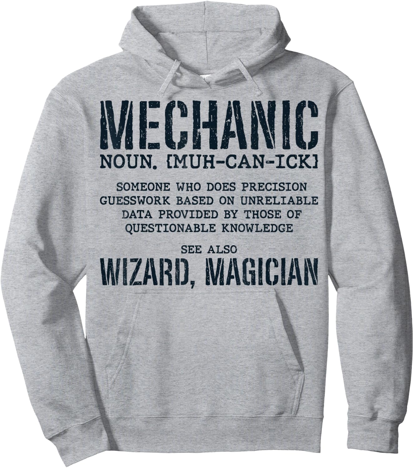 Mechanic Definition Funny Noun Meaning Vintage Gifts Men Hoodie - Hoodie | Ash