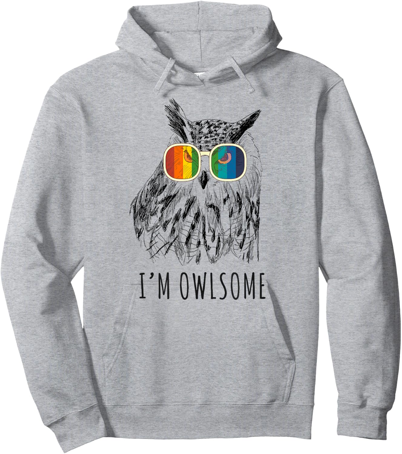 I'm Owlsome Cute Owl Women Girls Owl Lover Gifts Hoodie - Hoodie | Ash
