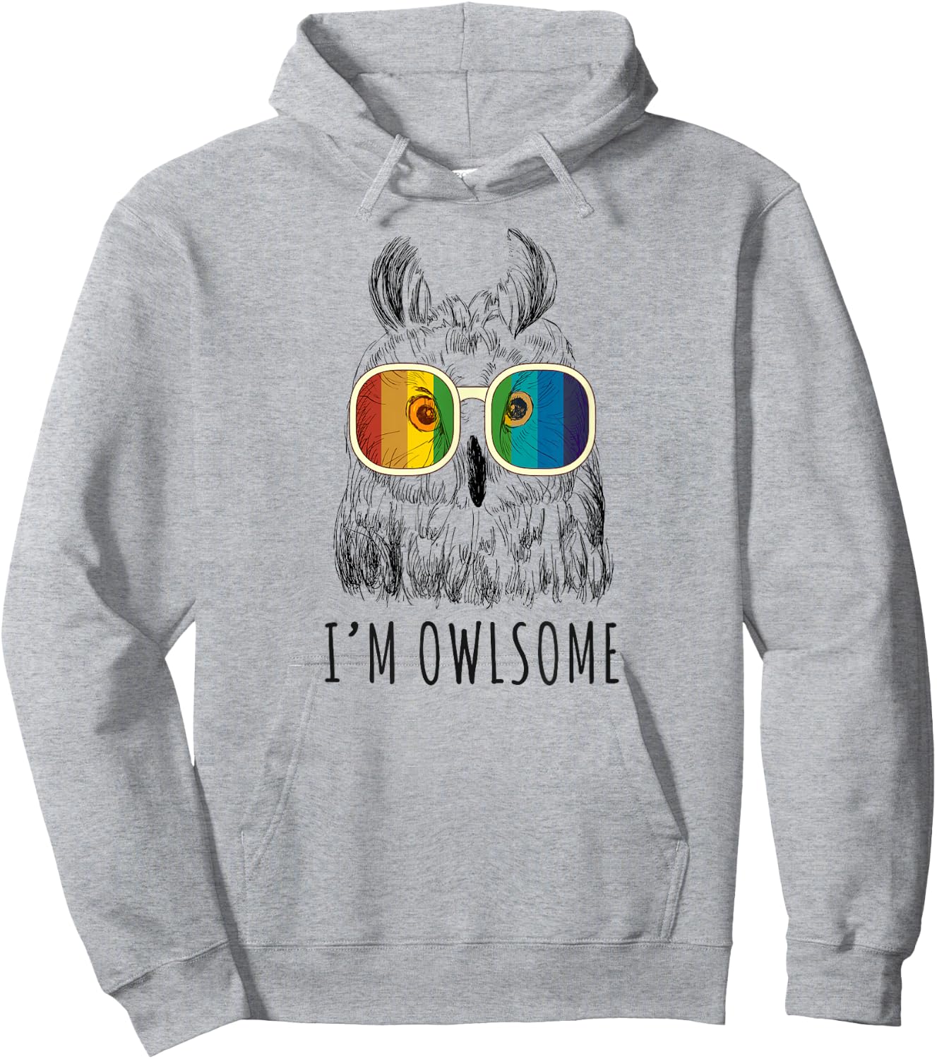 I'm Owlsome Cute Owl Shirts Women, Girls, Owl Lover Gifts Hoodie - Hoodie | Ash
