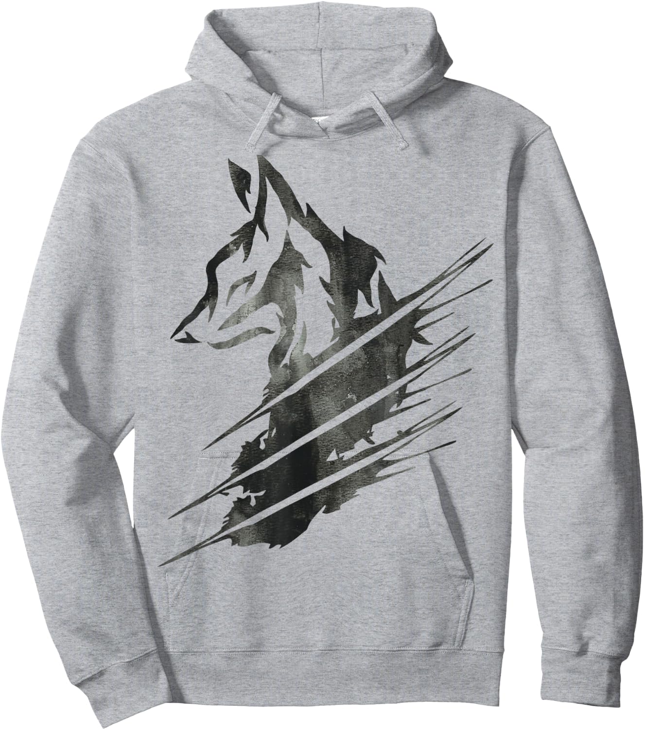 Wolf, Wolves, Animal, Claw, Howl, Moon, Graphic, Gift Hoodie - Hoodie | Ash