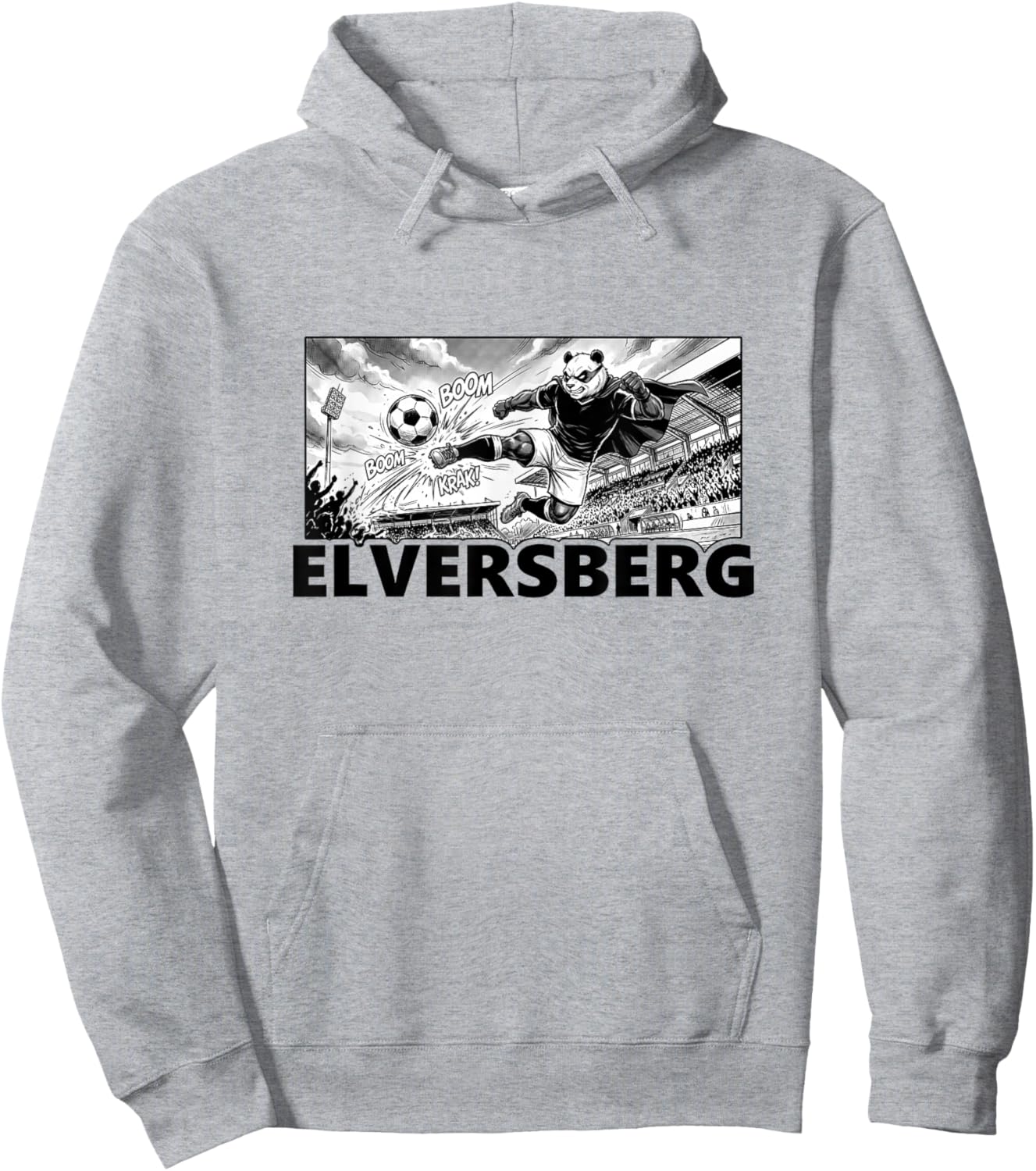 Fußball Panda Kaiserlinde Elversberg Erste Liga Schwarz Weiß Hoodie - Hoodie | Ash